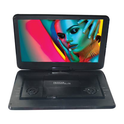 Proscan 15.6-in Portable DVD Player with Swivel Screen - Black