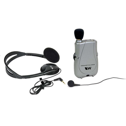 Pocketalker Ultra Amplifier with Over-the-Ear Headphone & Mini Earbud - Grey