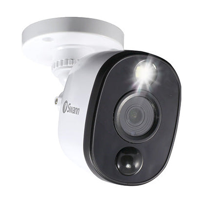 Swann 1080p PIR Outdoor Add On Bullet Security Camera with Warning Light Sensor - White