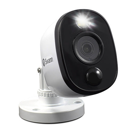 Swann 1080p PIR Outdoor Add On Bullet Security Camera with Warning Light Sensor - White